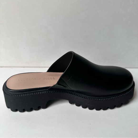 Sincerely Jules Womens Bolt Black Platform Chunky Clog Mule 90's Style Shoe 10M - Picture 8 of 15